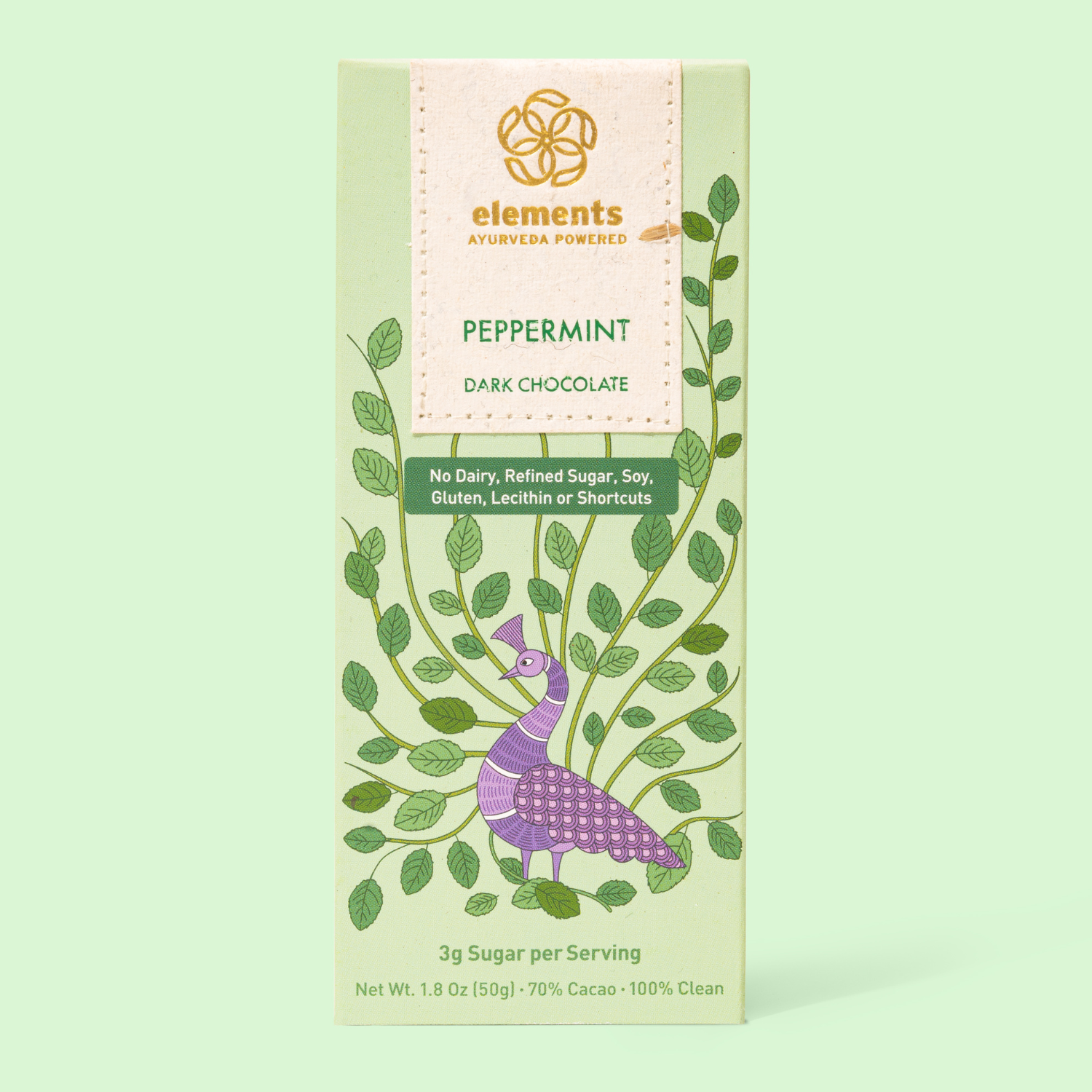Elements Truffles Peppermint 70% Dark Chocolate Bar 1.8 OZ