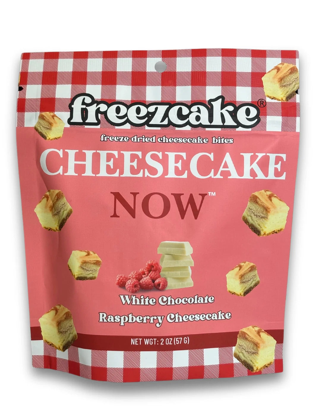 Freezcake - Freeze-Dried White Chocolate Raspberry Cheesecake Bites