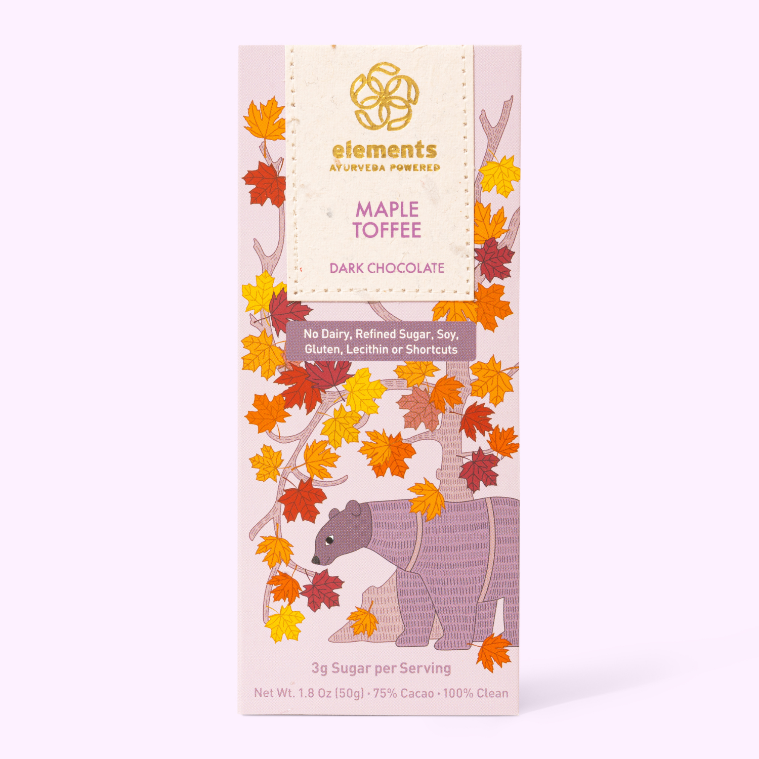 Elements Truffles Maple Toffee 75% Dark Chocolate 1.5OZ