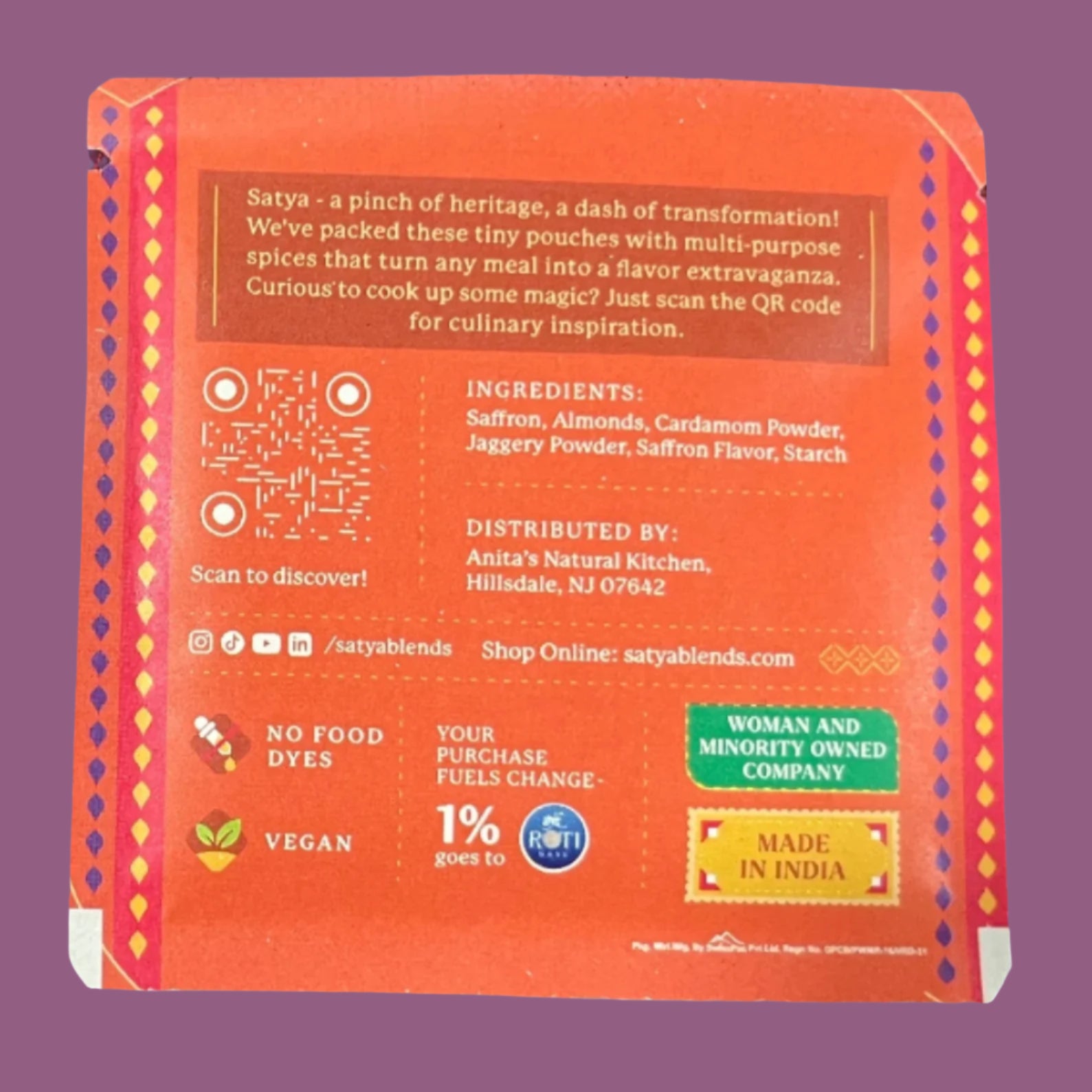 Satya - Sona Saffron - Indian Spice Blend