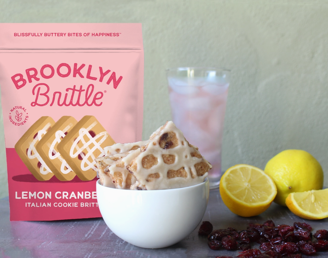 Brooklyn Brittle Lemon Cranberry Italian Cookie Brittle