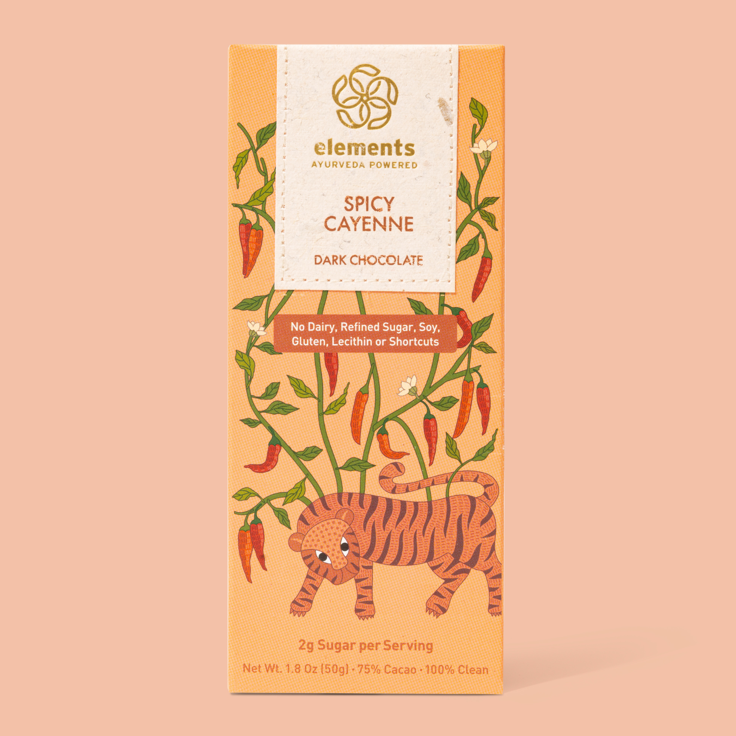 Elements Truffles Spicy Cayenne 75% Dark Chocolate 1.5 OZ