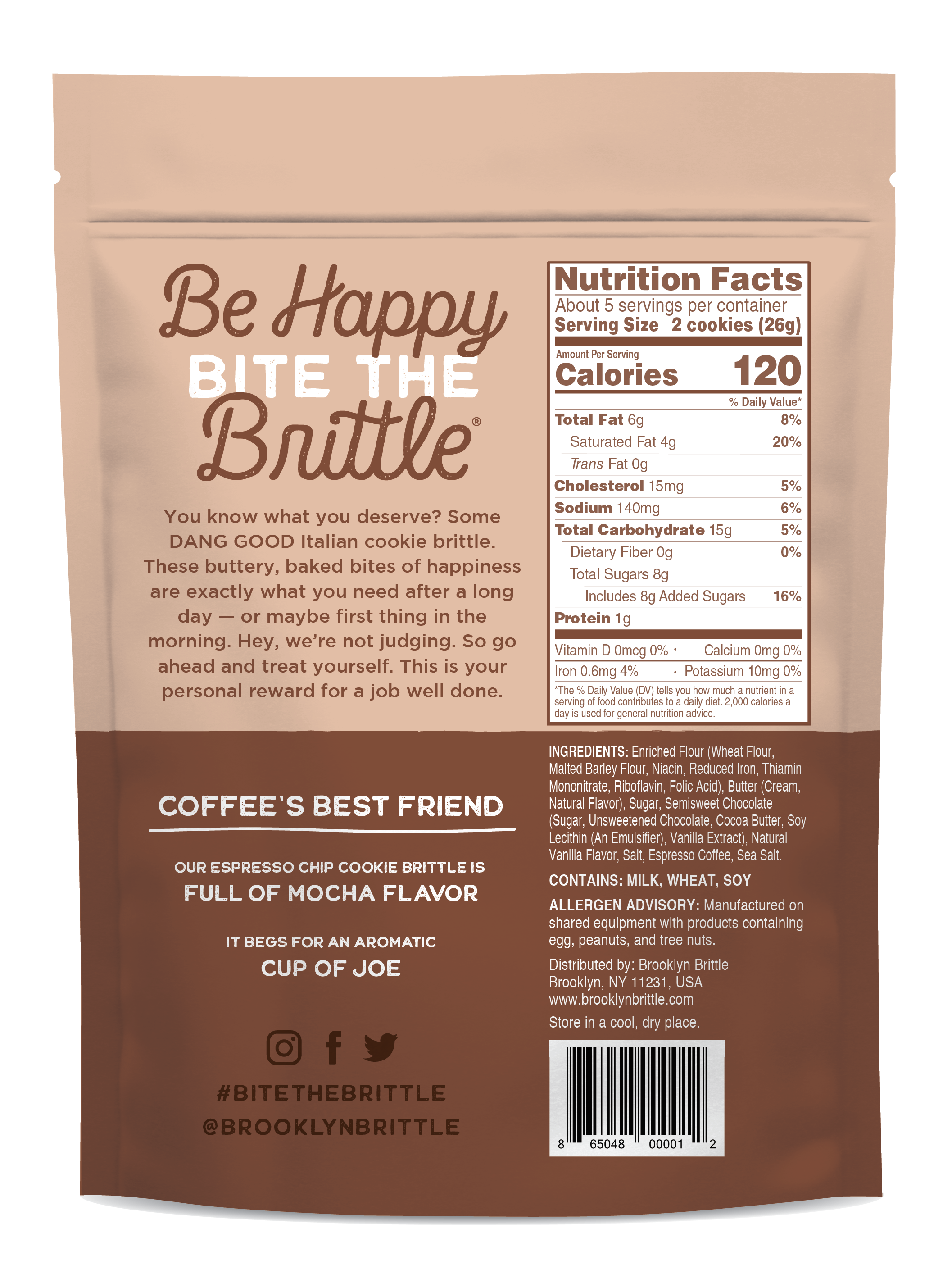 Brooklyn Brittle Espresso Chip Italian Cookie Brittle