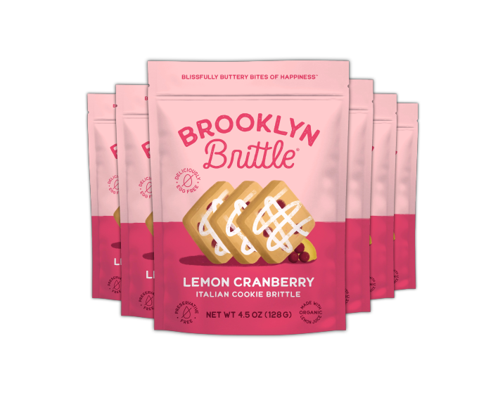 Brooklyn Brittle Lemon Cranberry Italian Cookie Brittle