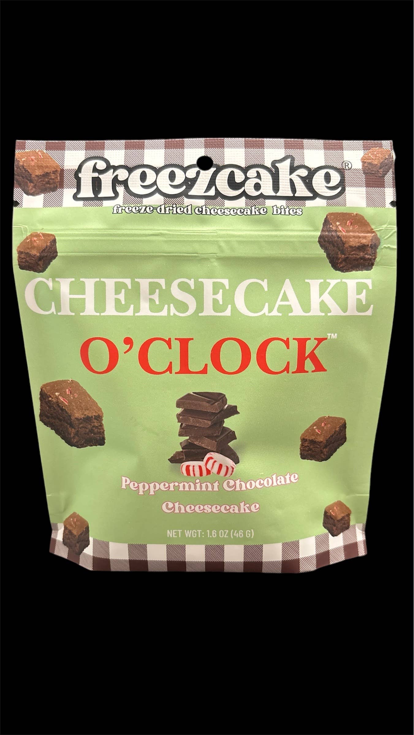 Chocolate Peppermint Freeze-Dried Cheesecake Bites