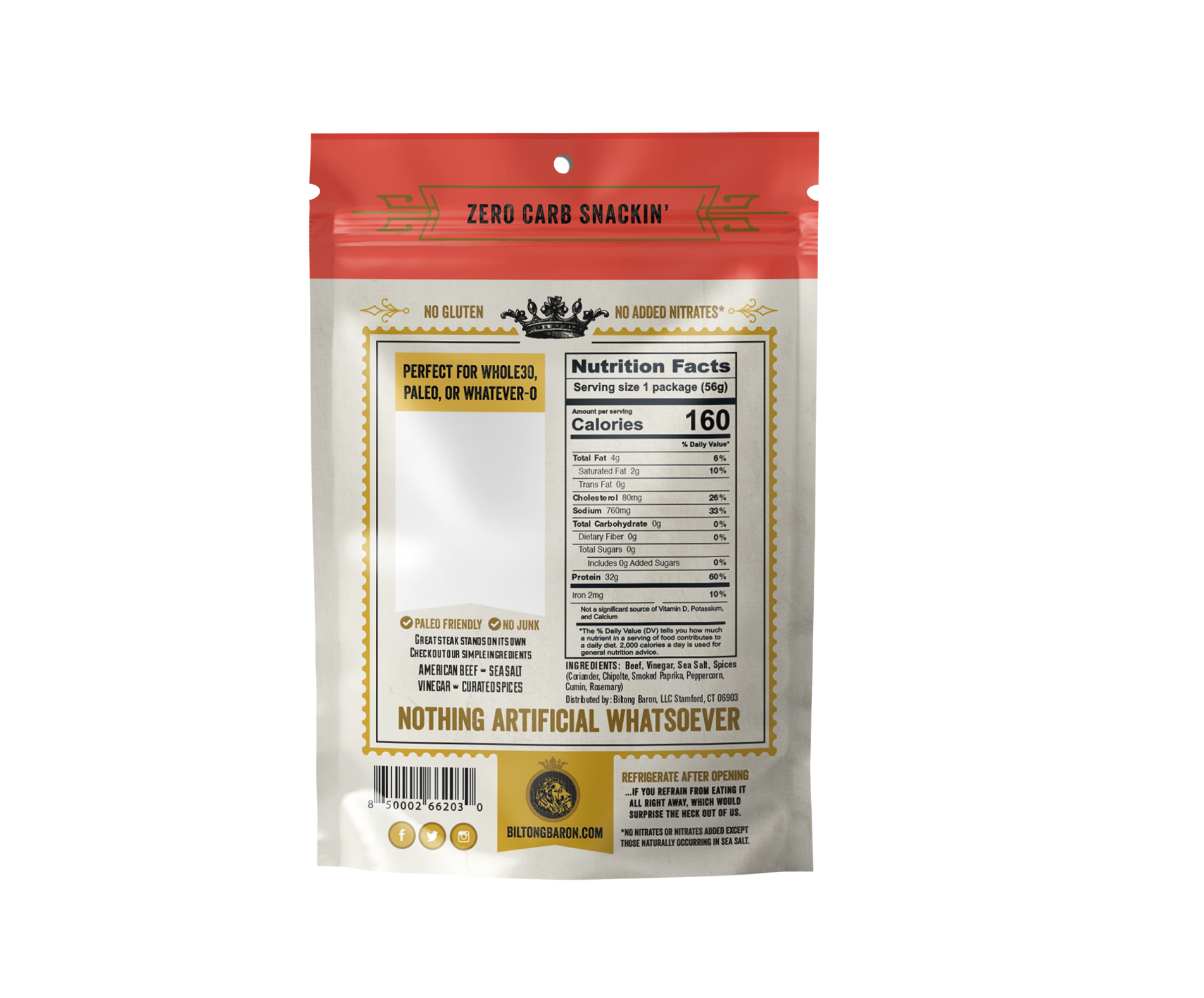 Biltong Baron Cowboys 'N Campfires Recipe 2oz Bag