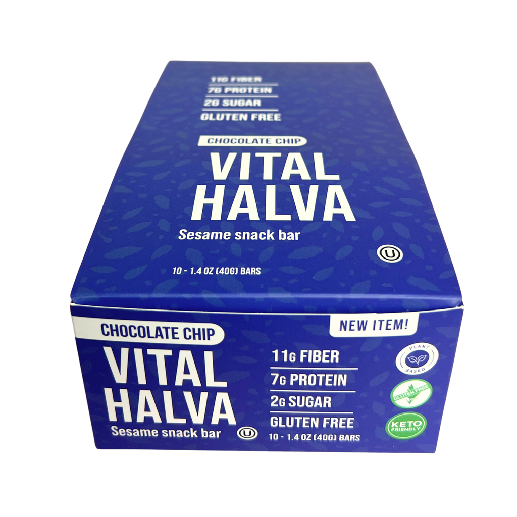 Vital Halva - Gut-Friendly Sesame Bar, Chocolate Chip, 40g