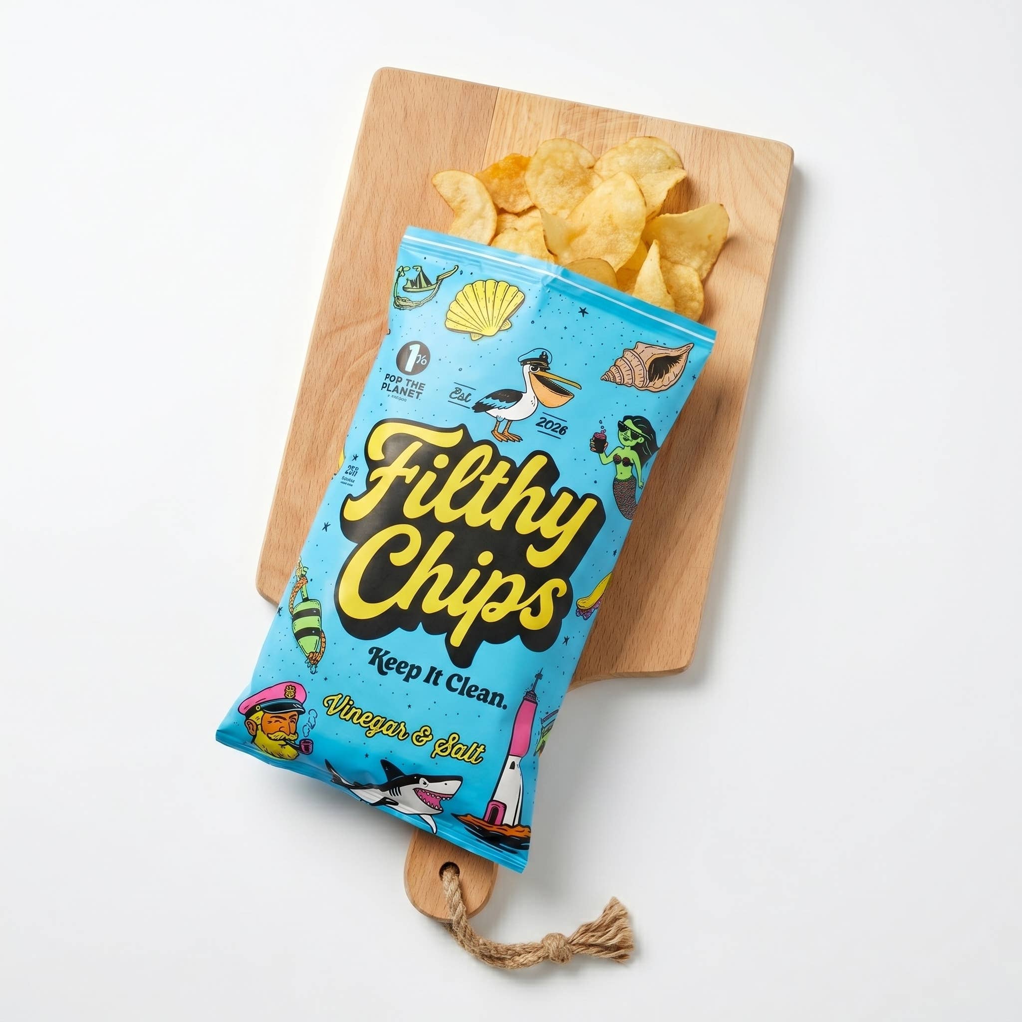 Filthy Chips Kettle Potato Chips made with Avocado Oil, Salt & Vinegar 2oz