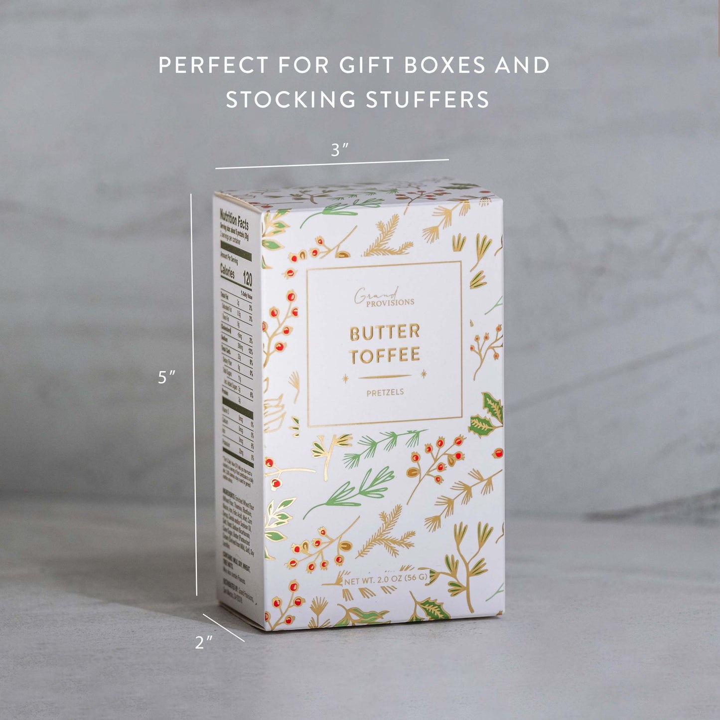 Grand Provisions - Holiday Butter Toffee Pretzels (2 oz)