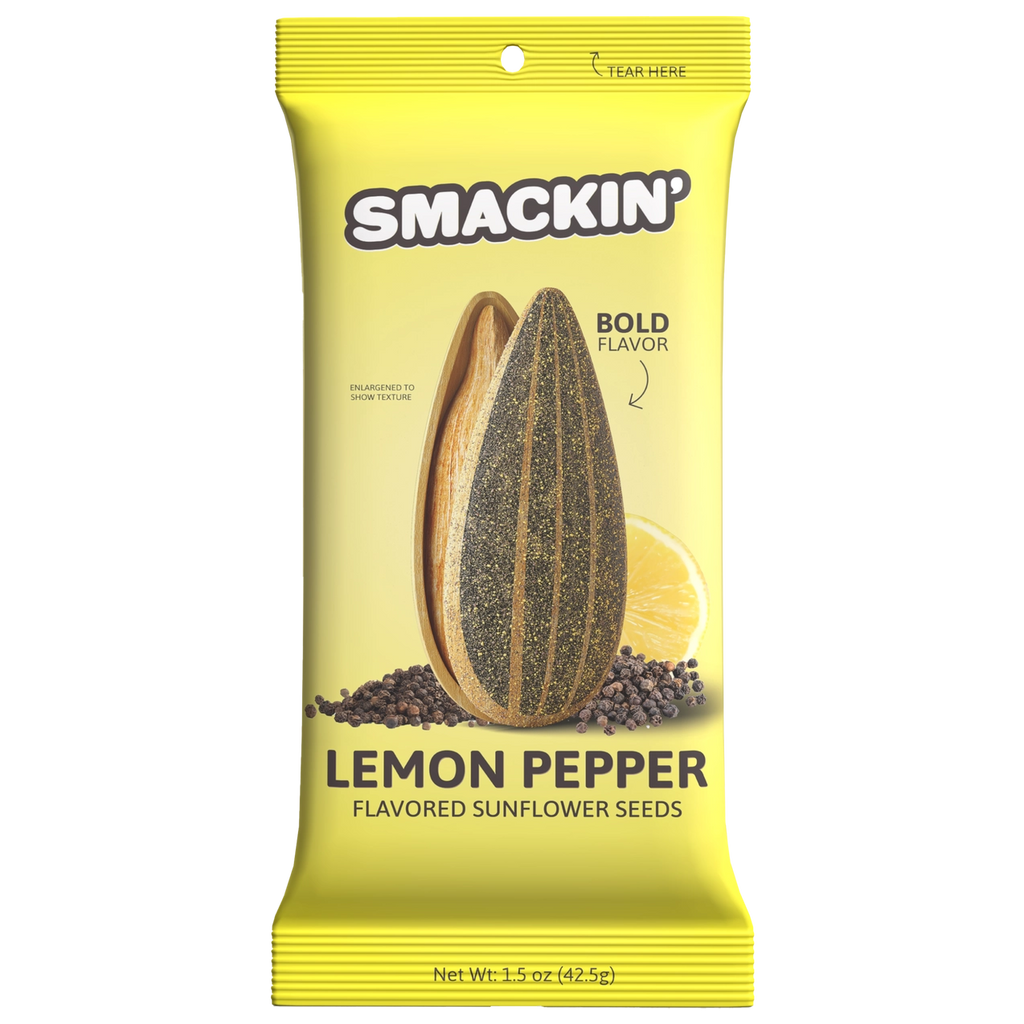 Smackin' Lemon Pepper Sunflower Seeds 1.5oz