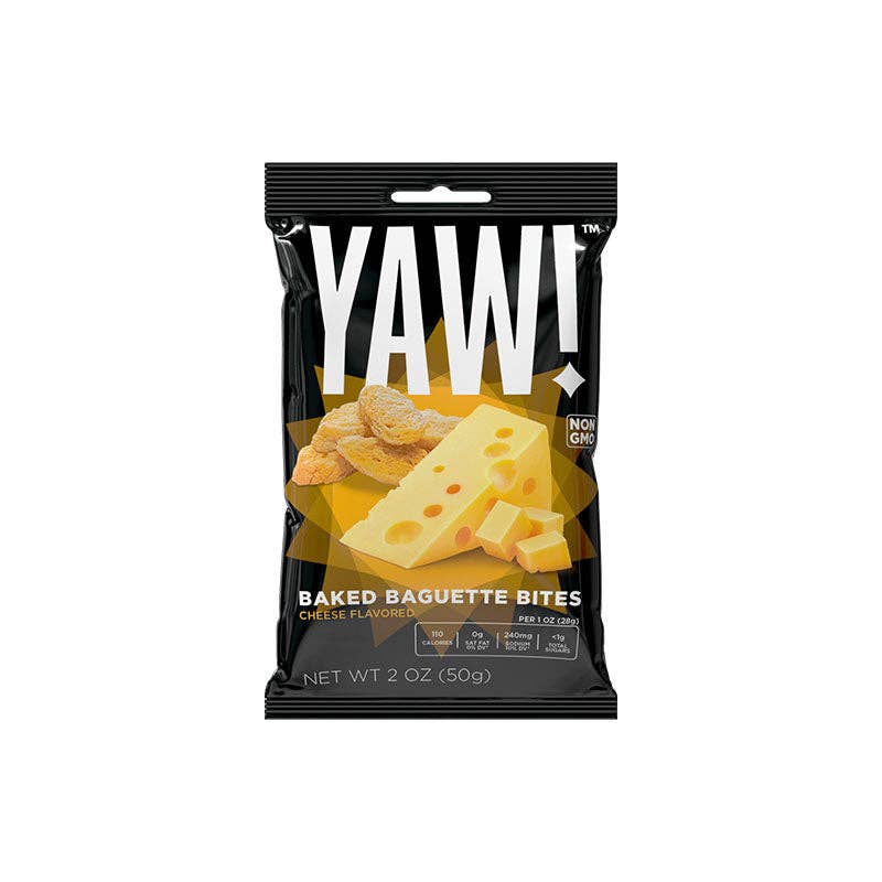 YAW! Cheese Flavored Baked Baguette Bites Snack 2oz