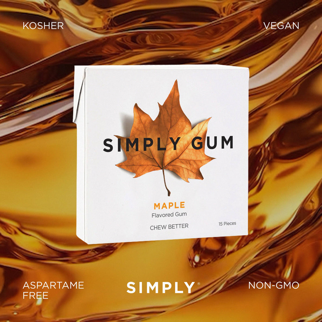 Simply Gum - Maple Chewing Gum 15 piece pack
