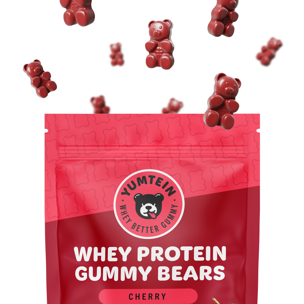 Yumtein Cherry Protein Gummy Bears BYOB 1.83oz