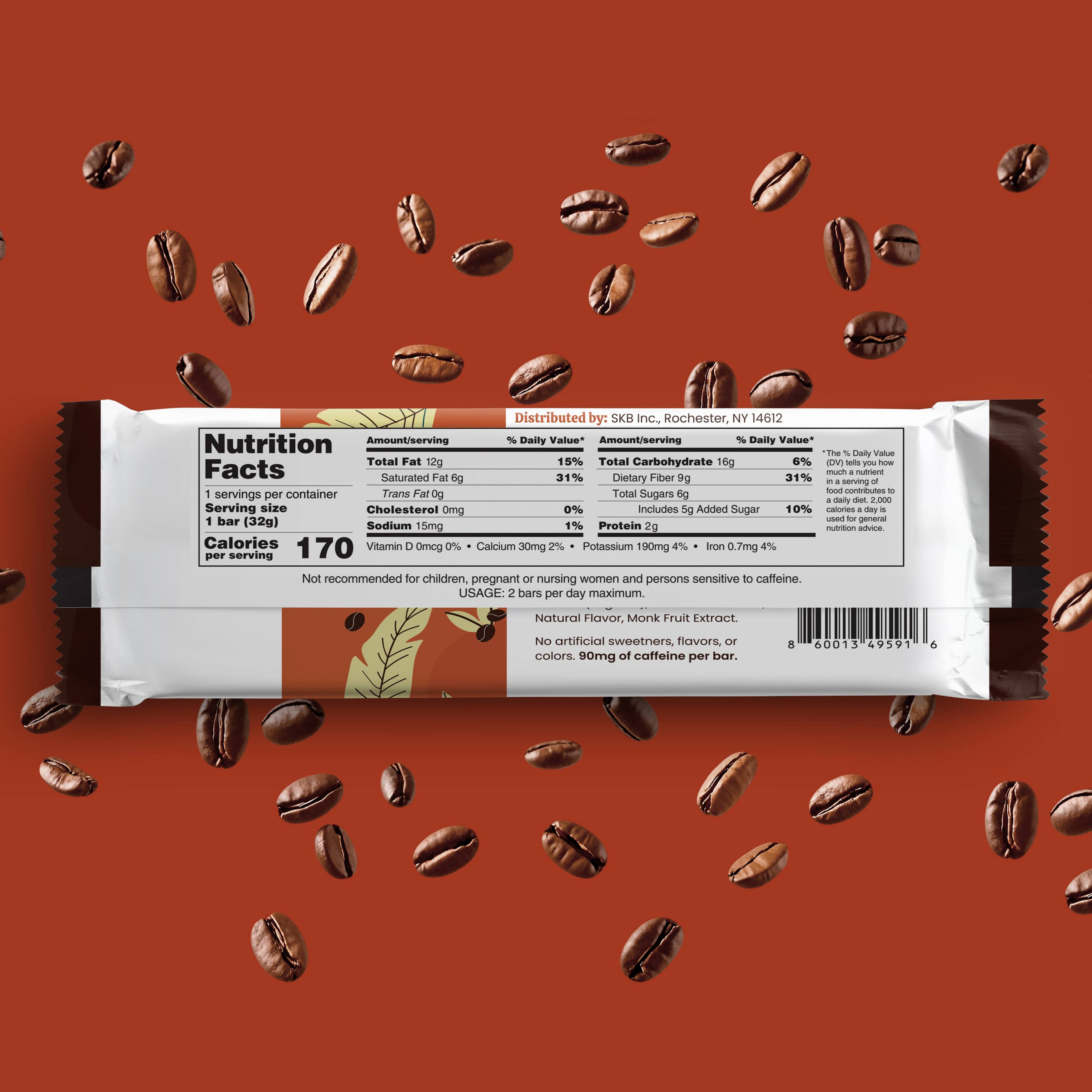 Moka Coffee Bean Bar - Dark Roast 1.1 oz