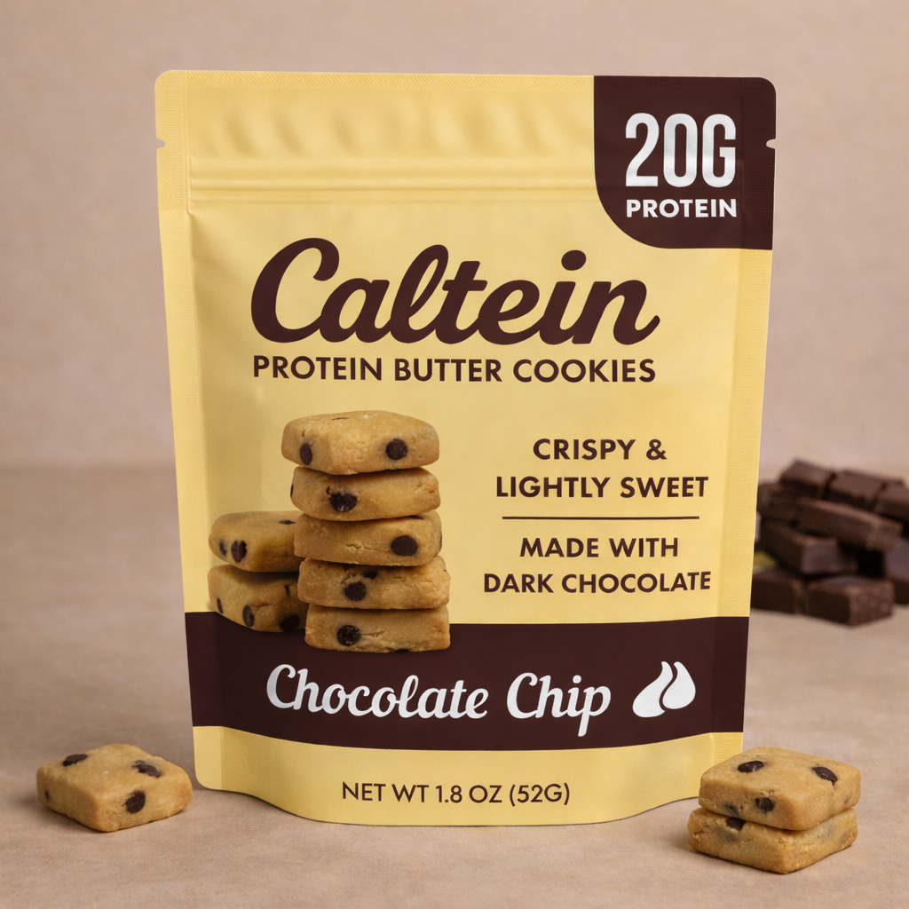 Caltein - Chocolate Chip Cookies | High Protein | Clean Label Snack 1.8oz
