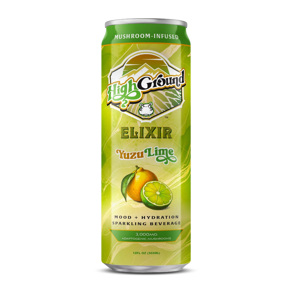 High Ground Elixir Mushroom Seltzer - Yuzu Lime 12oz