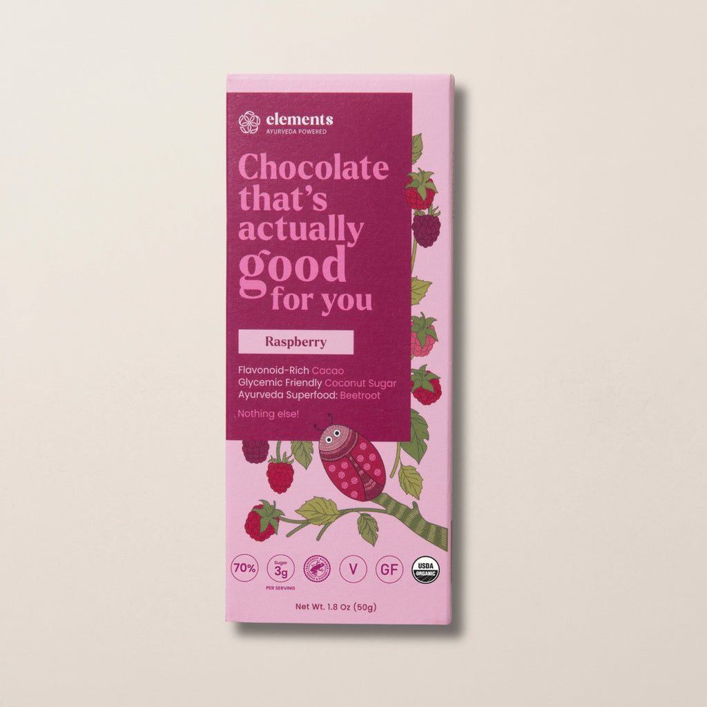Elements - Raspberry Dark Chocolate Bar | Vegan Organic 1.8oz