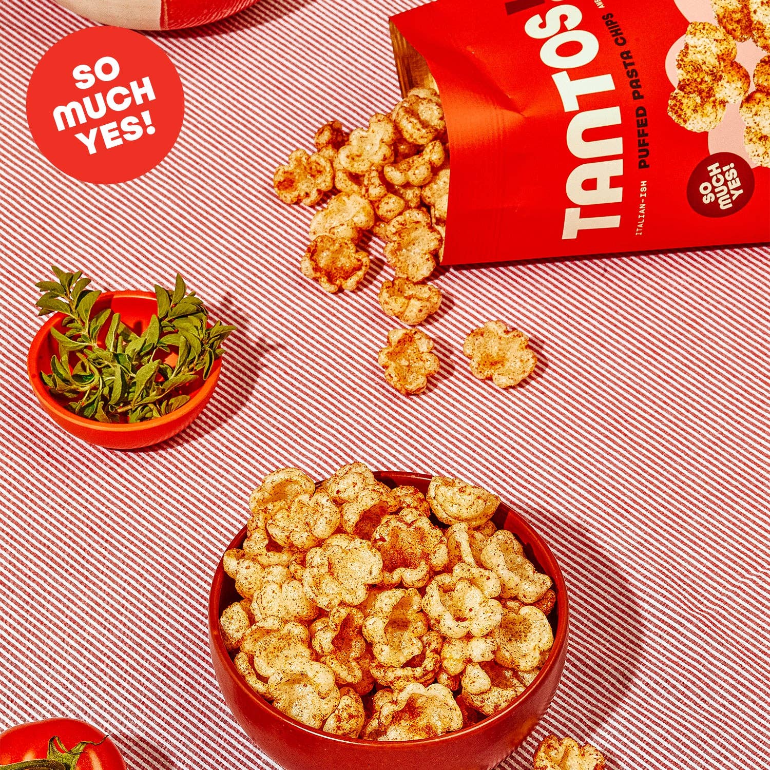 Tantos Puffed Pasta Crisps - Marinara - 1oz