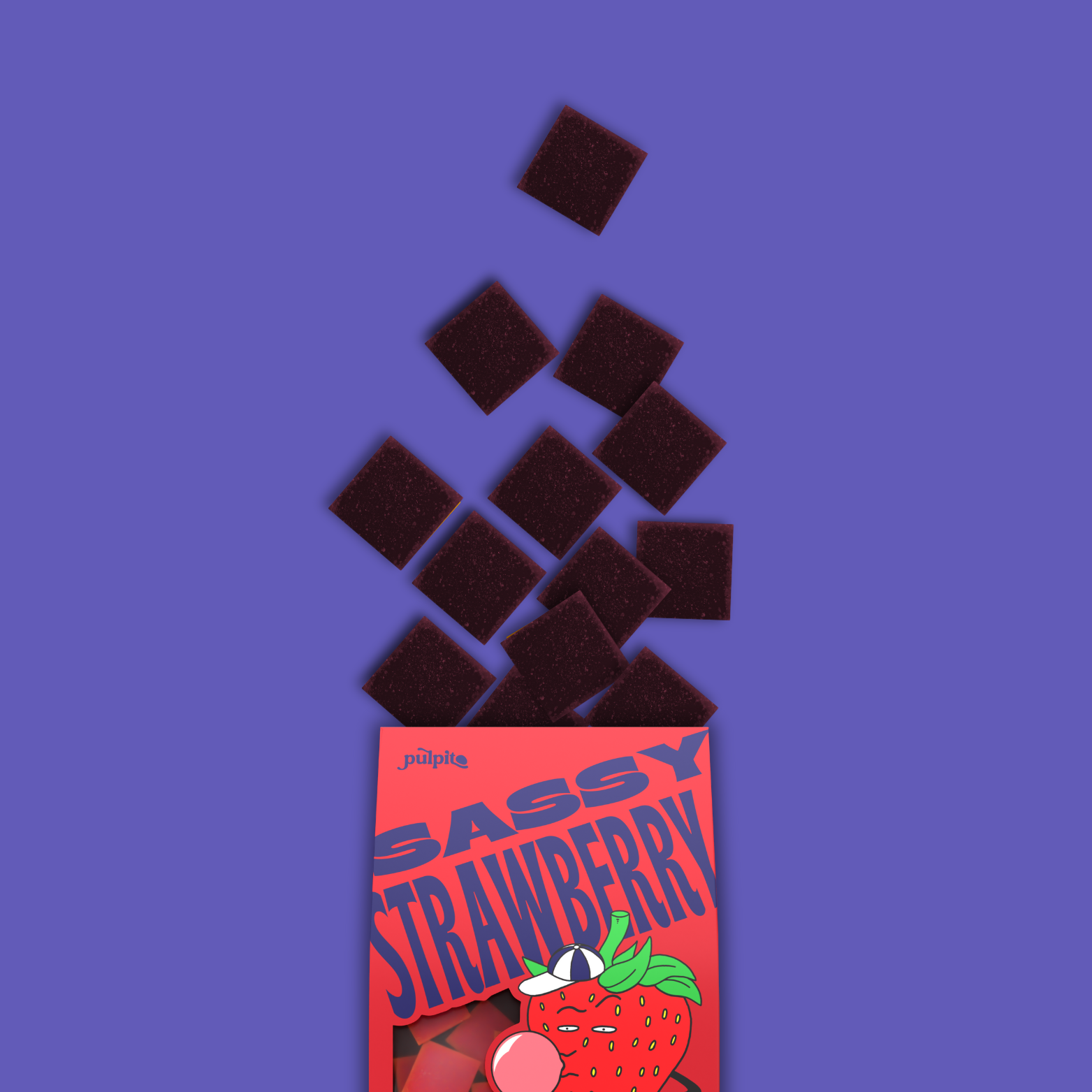 Pulpito Dried Fruit Bites Natural Fruit Snacks - Sassy Strawberry