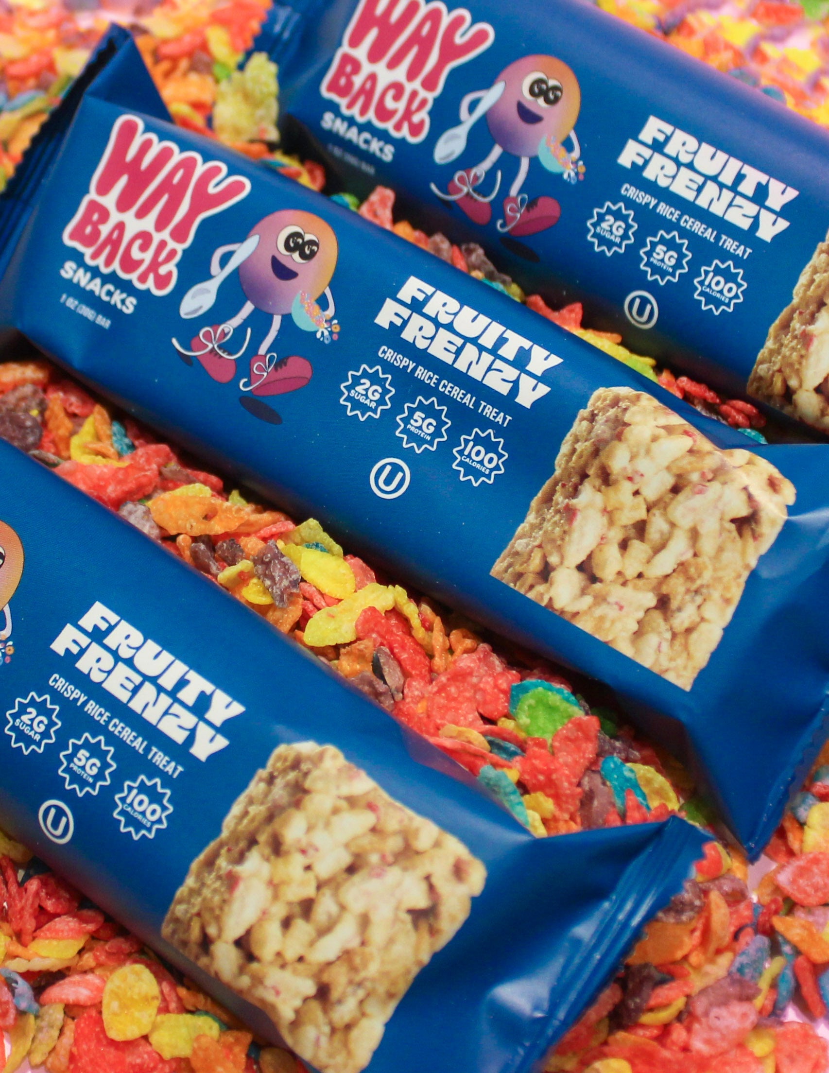 Wayback Snacks - Fruity Frenzy Crispy Rice Cereal Treat