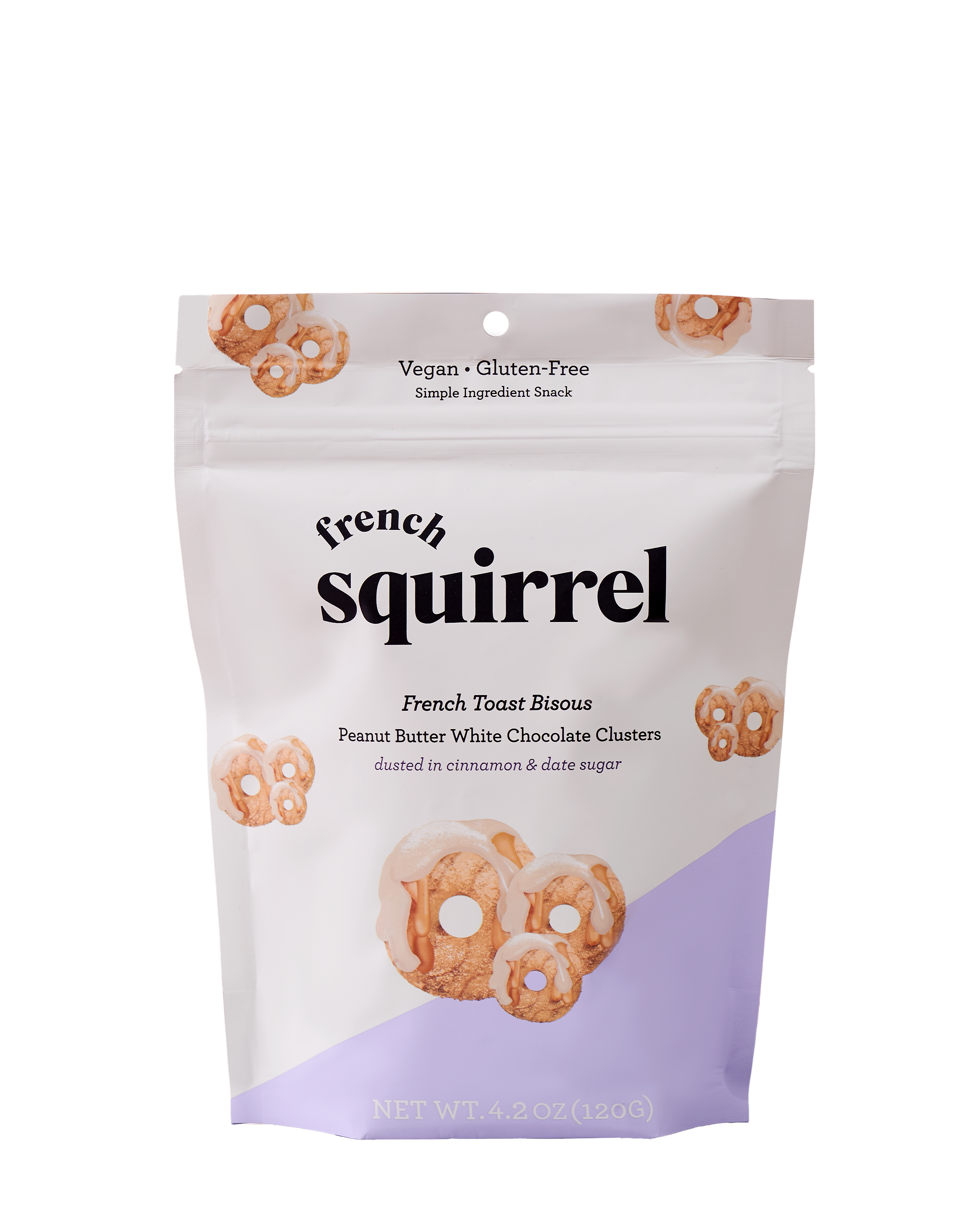 French Squirrel French Toast Bisous: White Chocolate PB Clusters