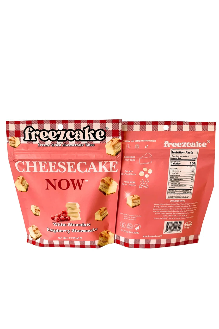Freezcake -  Freeze-Dried White Chocolate Raspberry Cheesecake Bites