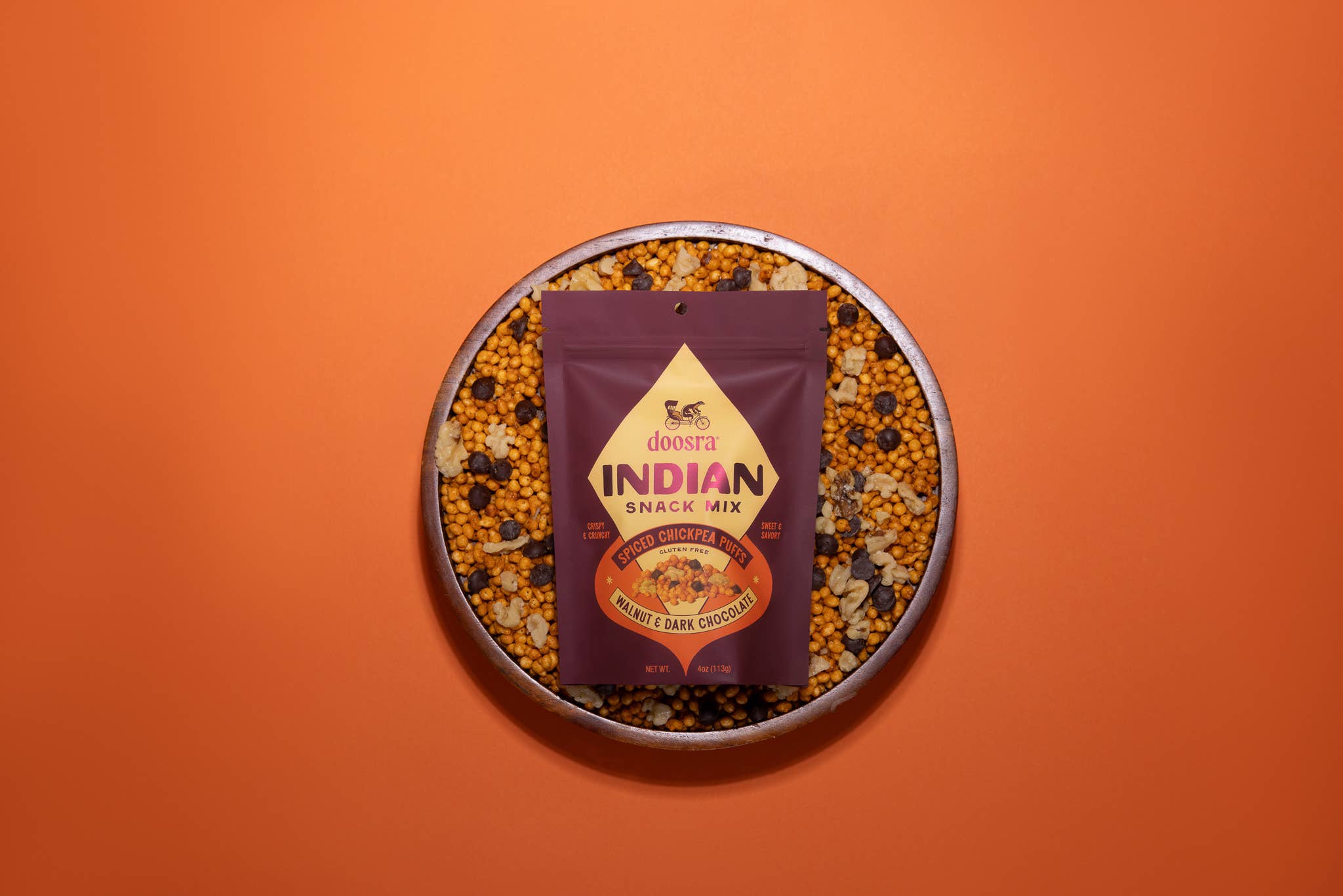 Doosra Indian Snack Mix - Walnut & Dark Chocolate (4oz)