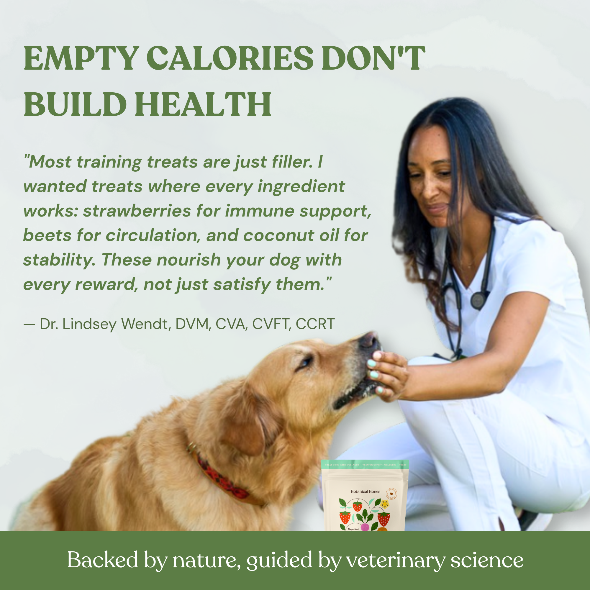 Botanical Bones - Love Bites - Organic Dog Treats, Strawberry & Peanut Butter 5oz