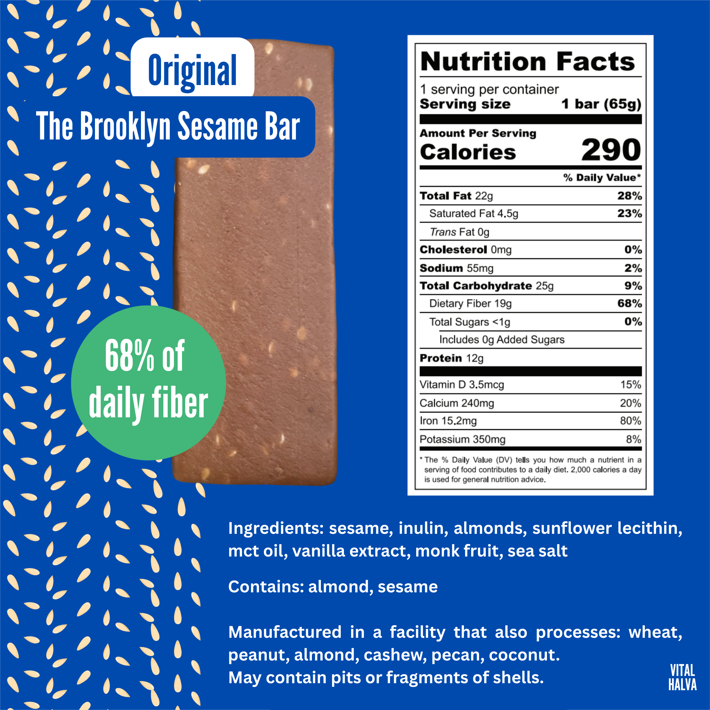 Vital Halva - Original Sesame Bar 2.3oz