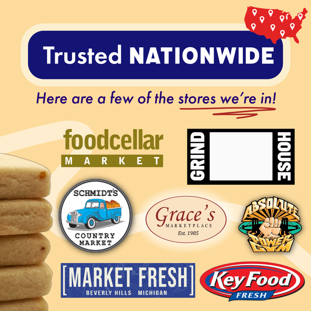 Caltein = Lemon Shortbread Cookies | High Protein Snack | Clean Label 1.8oz