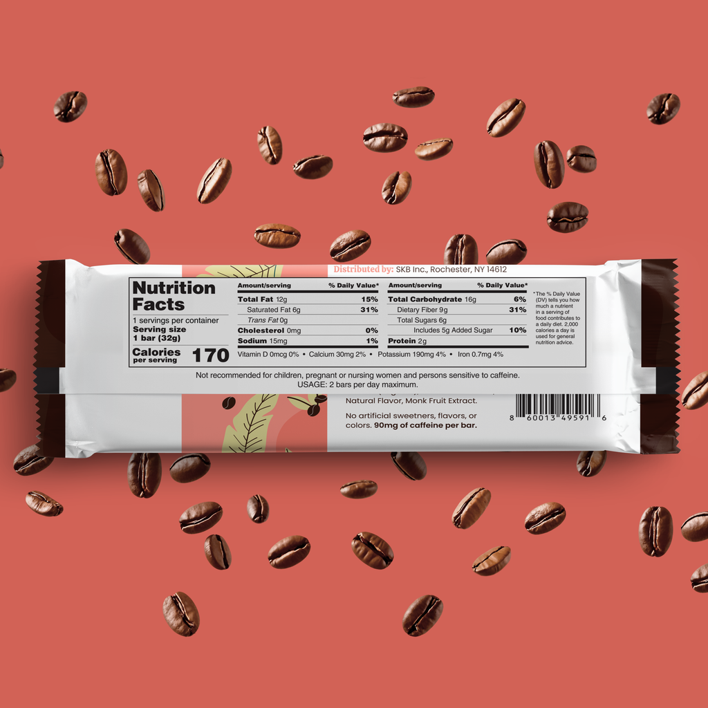 Moka Energy Coffee Bean Bar - Vanilla Latte 1.1 oz