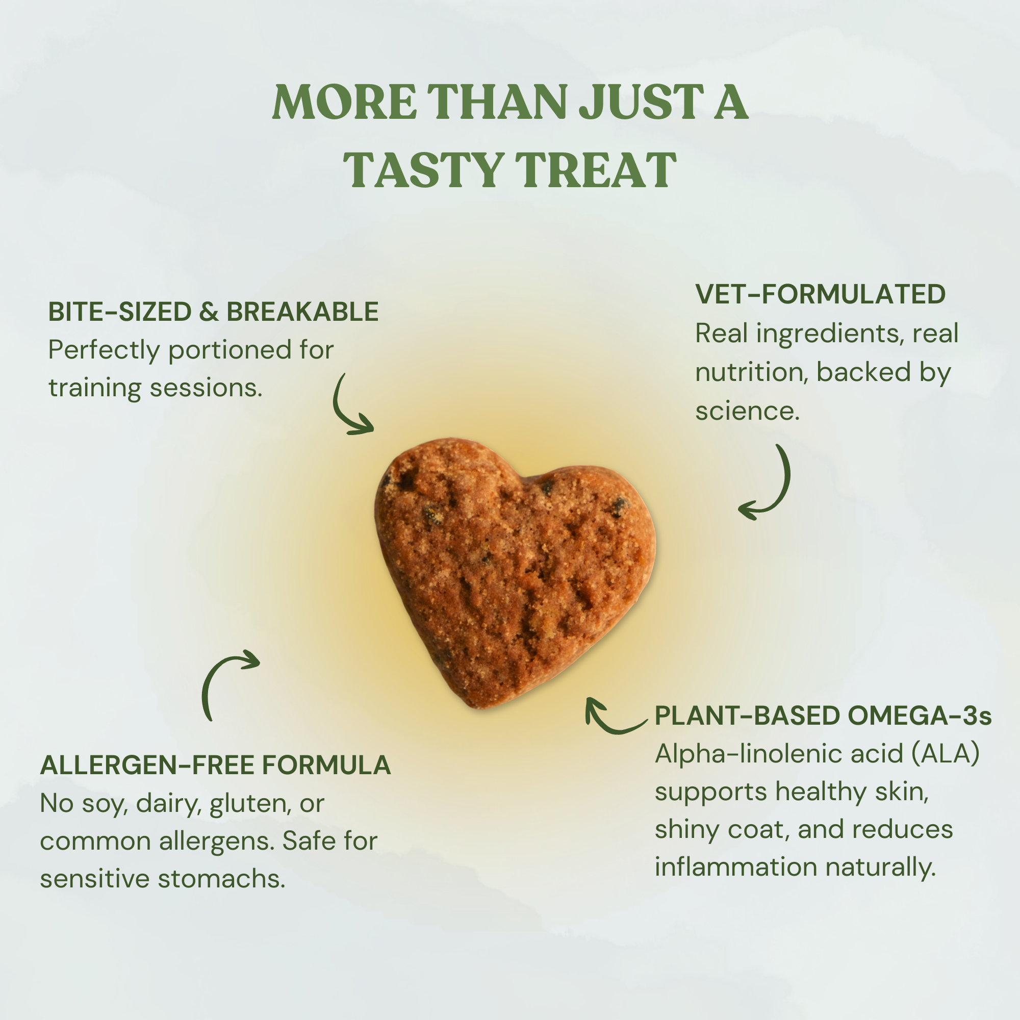 Botanical Bones - Love Bites - Organic Dog Treats, Strawberry & Peanut Butter 5oz