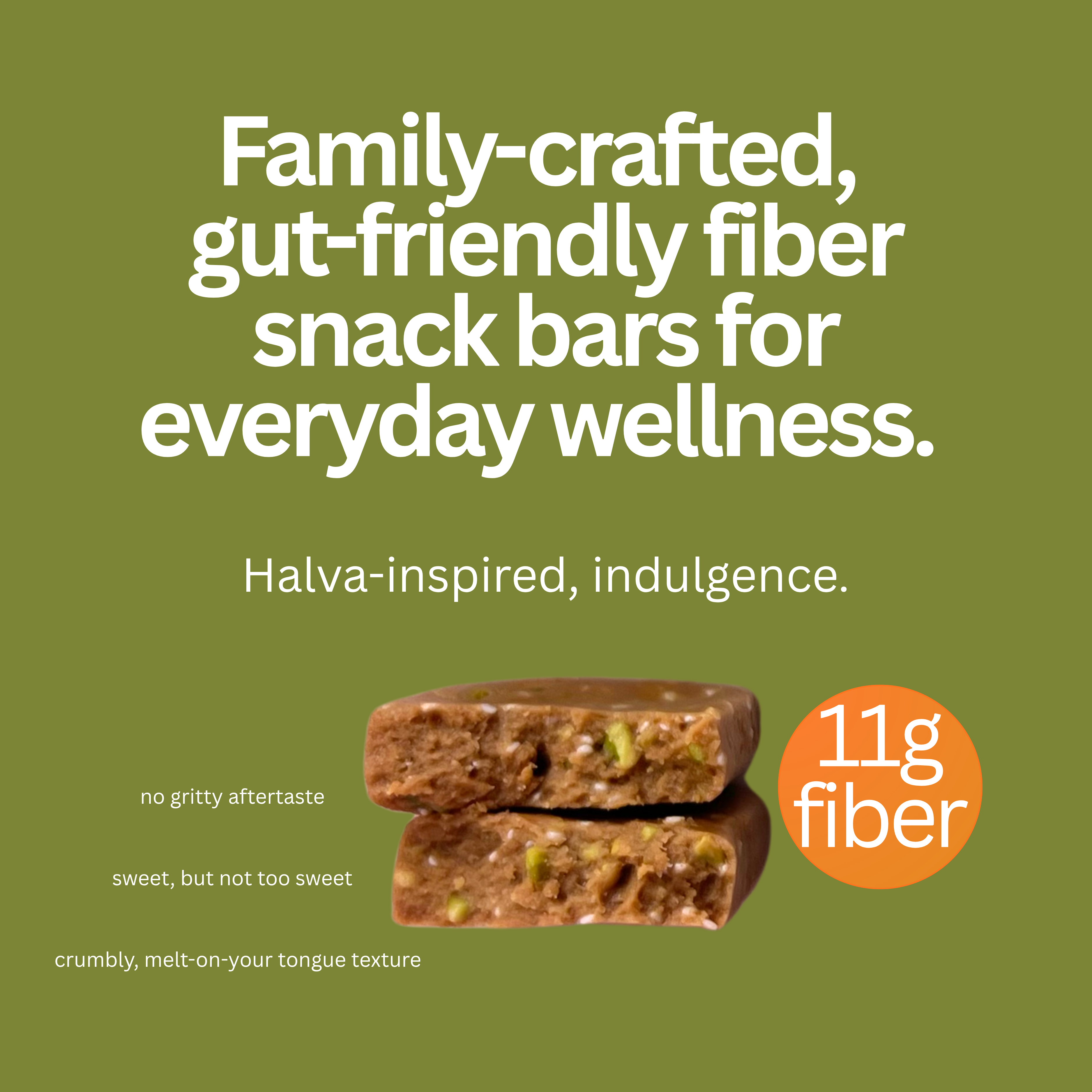 Vital Halva - Gut-friendly sesame bar, Pistachio, 1.4oz