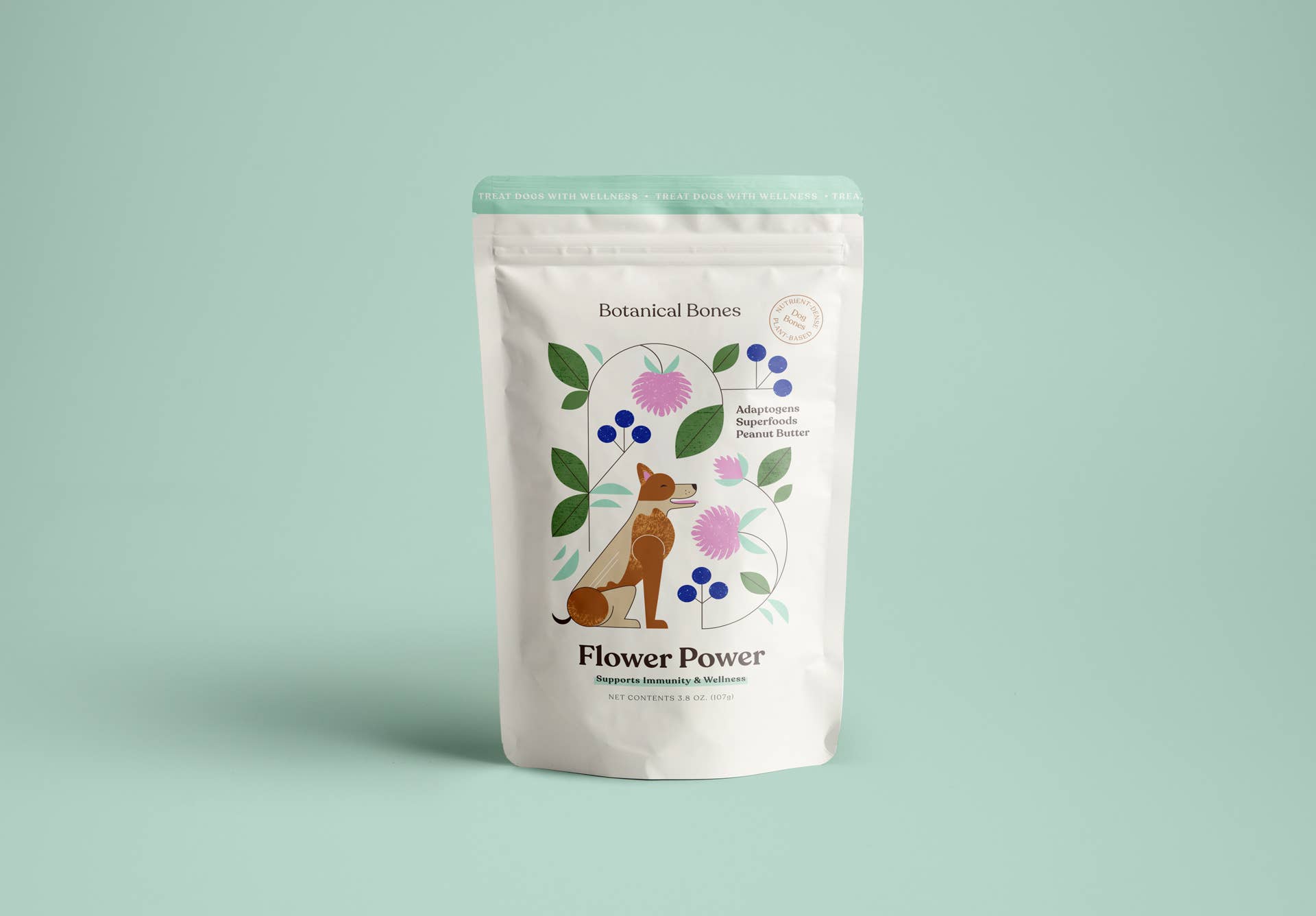 Botanical Bones - Flower Power Cookies - All Natural, Organic Dog Treats 5oz