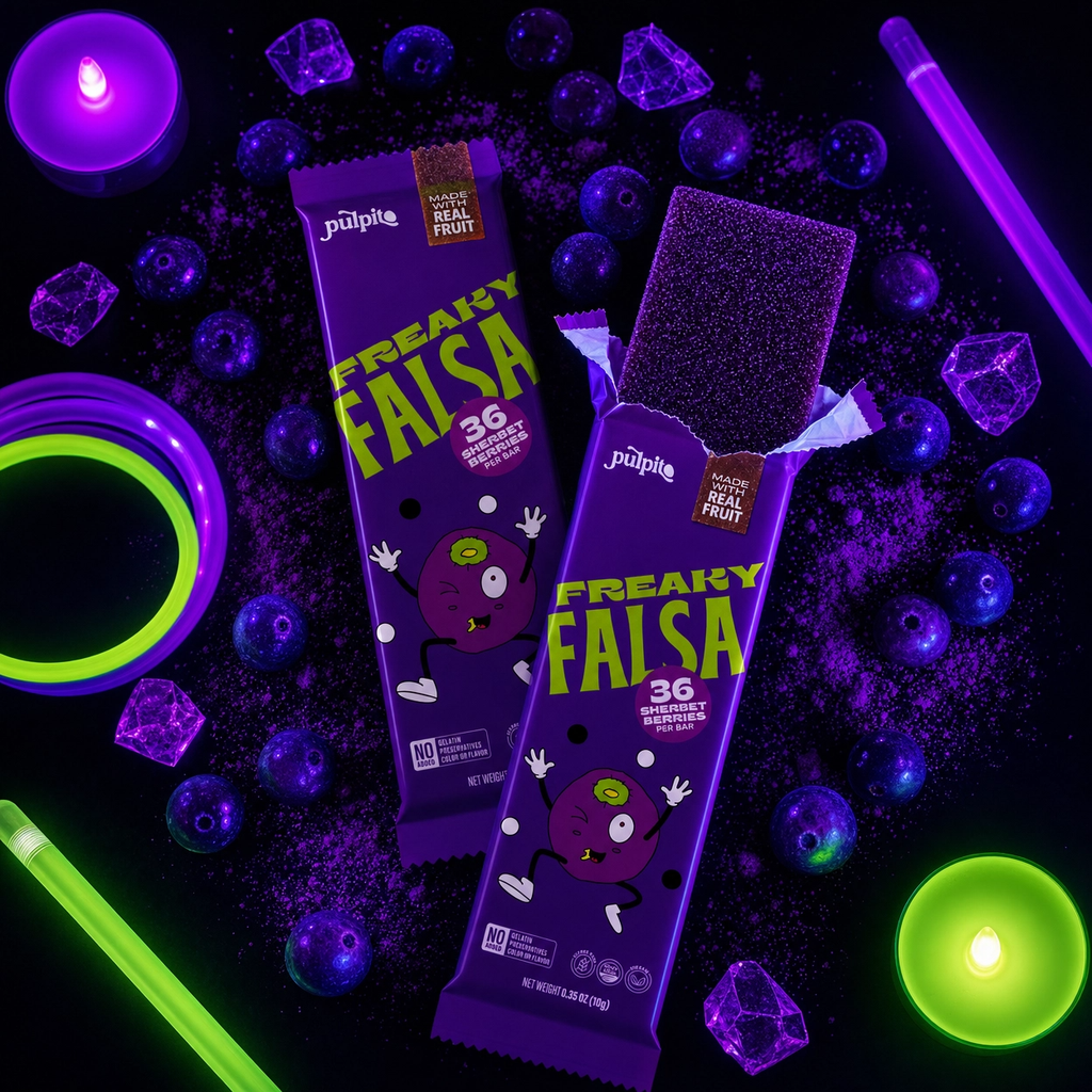 Pulpito Freaky Falsa (Blueberry)- Natural Fruit Snacks- Dried Fruit Bar 0.35 oz