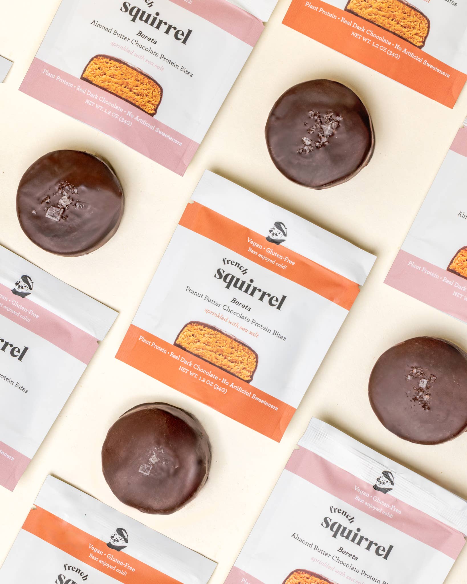 French Squirrel Berets Peanut Butter Chocolate Protein Bites