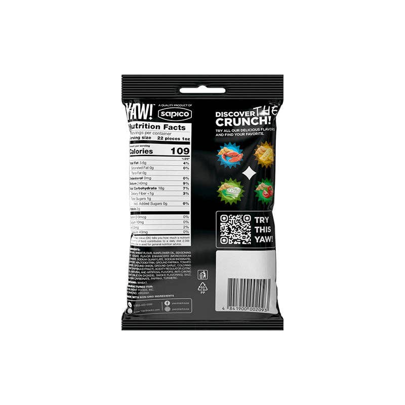 YAW! Bold BBQ Baked Baguette Bites Snack 2oz
