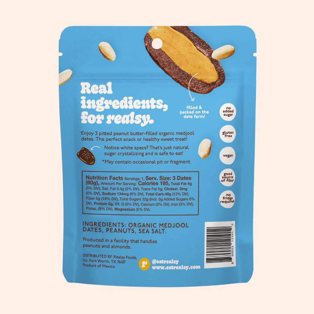 Realsy Peanut Butter Filled Medjool Date 2.1 oz