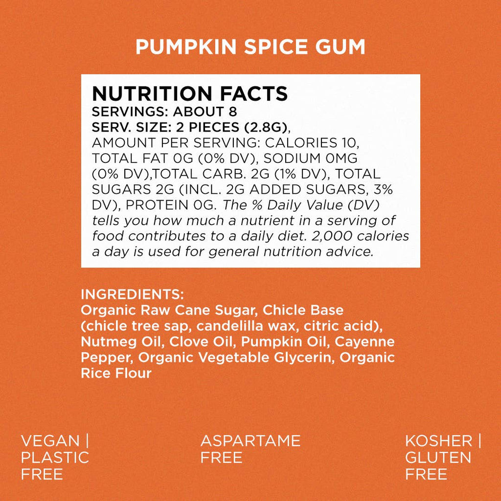 Simply Gum - Pumpkin Spice Chewing Gum -15 pack
