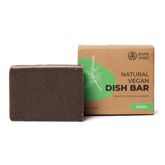 Pure Mitti - Natural Vegan Dish Wash Bar - Basil