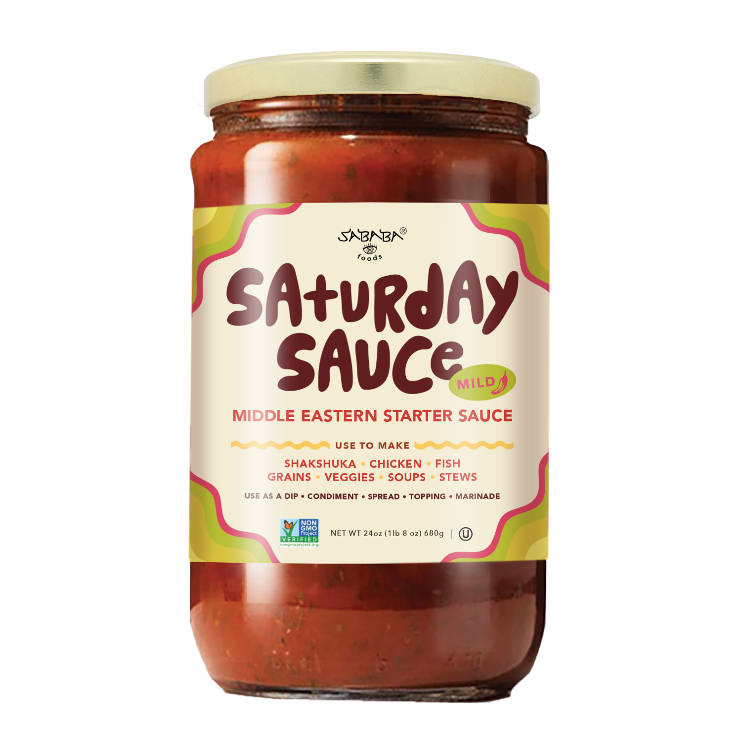 Sababa Foods Saturday Sauce (Mild)- 24 oz.
