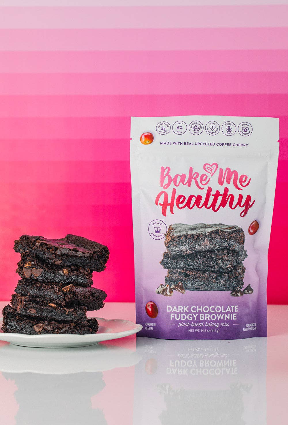Bake Me Healthy - Dark Chocolate Fudgy Brownie Plant-Based Baking Mix
