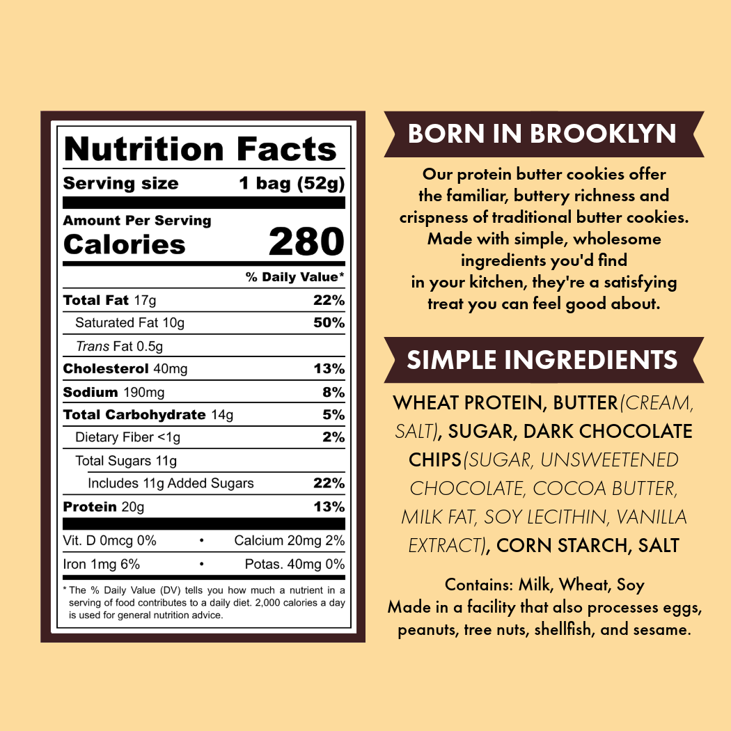Caltein Chocolate Chip Protein Cookies | High Protein | Clean Label Snack