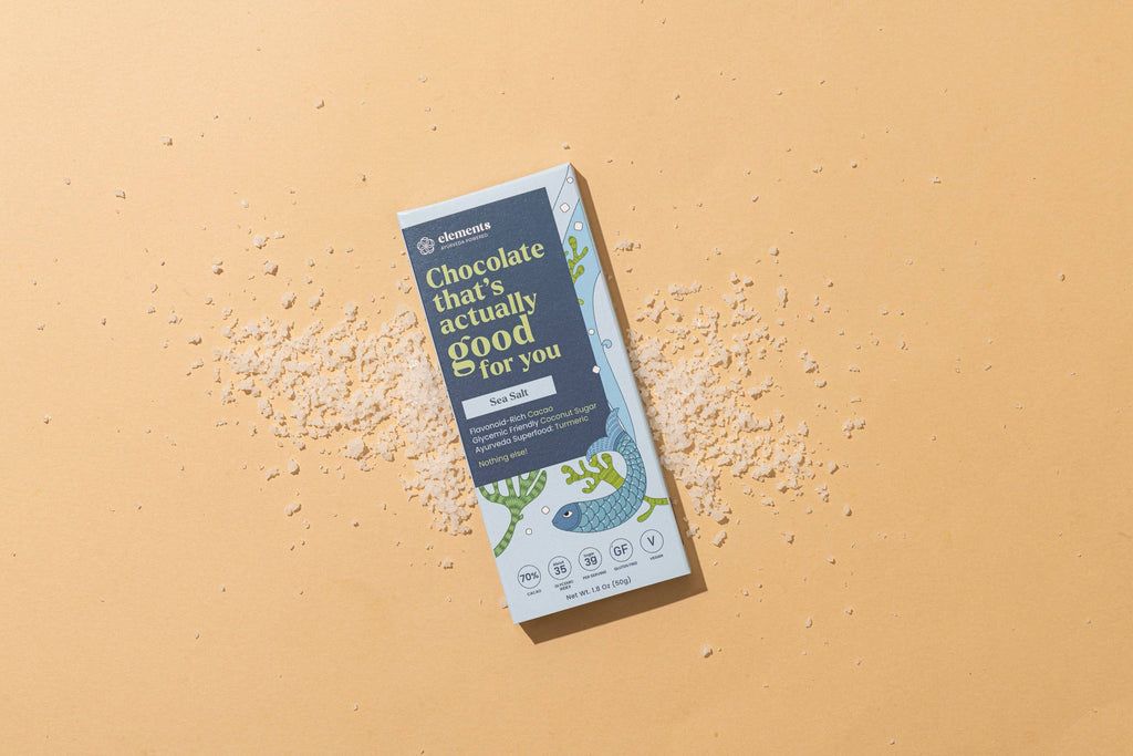 Elements - Sea Salt Dark Chocolate Bar | Vegan Organic 1.8oz
