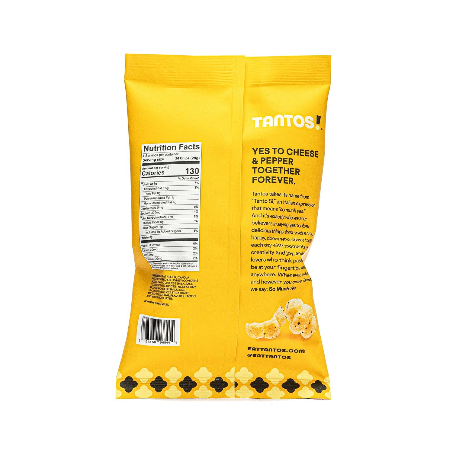 Tantos Puffed Pasta Crisps - Cacio e Pepe - 1oz