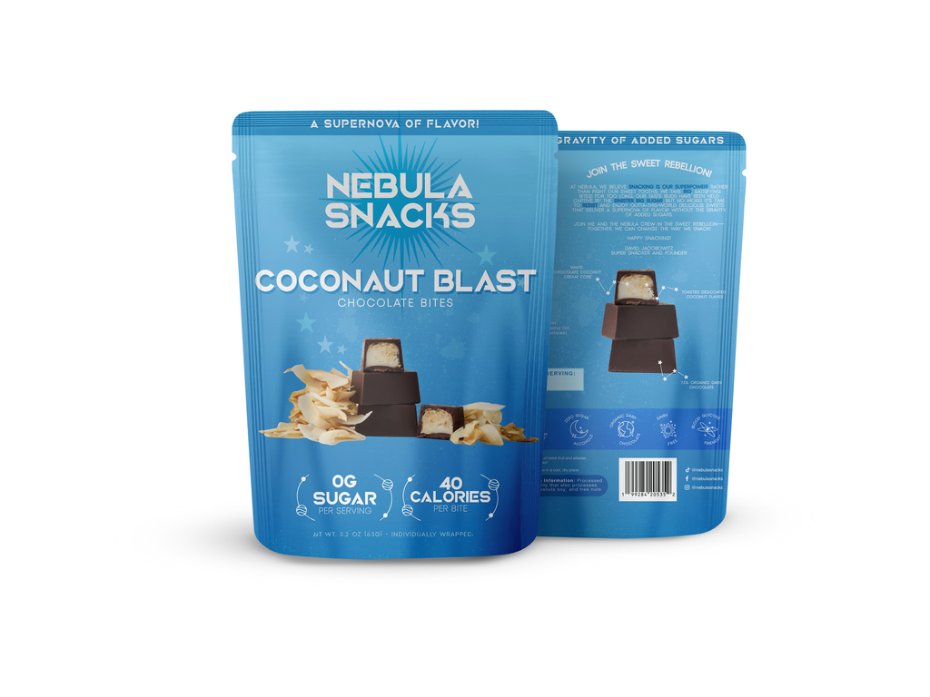 Nebula Snacks Coconut Blast Filled Dark Chocolate Bites 2.2oz