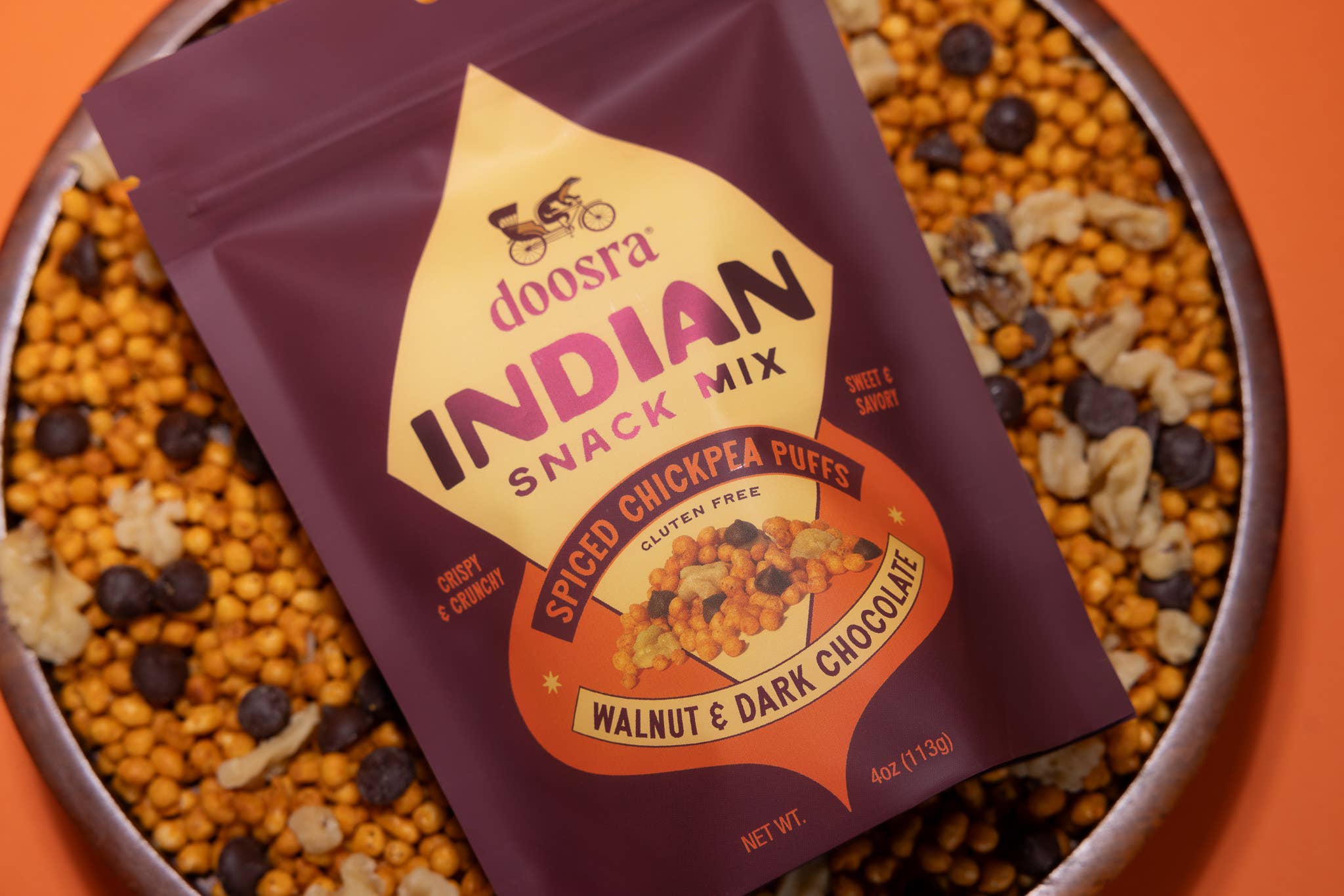 Doosra Indian Snack Mix - Walnut & Dark Chocolate (4oz)