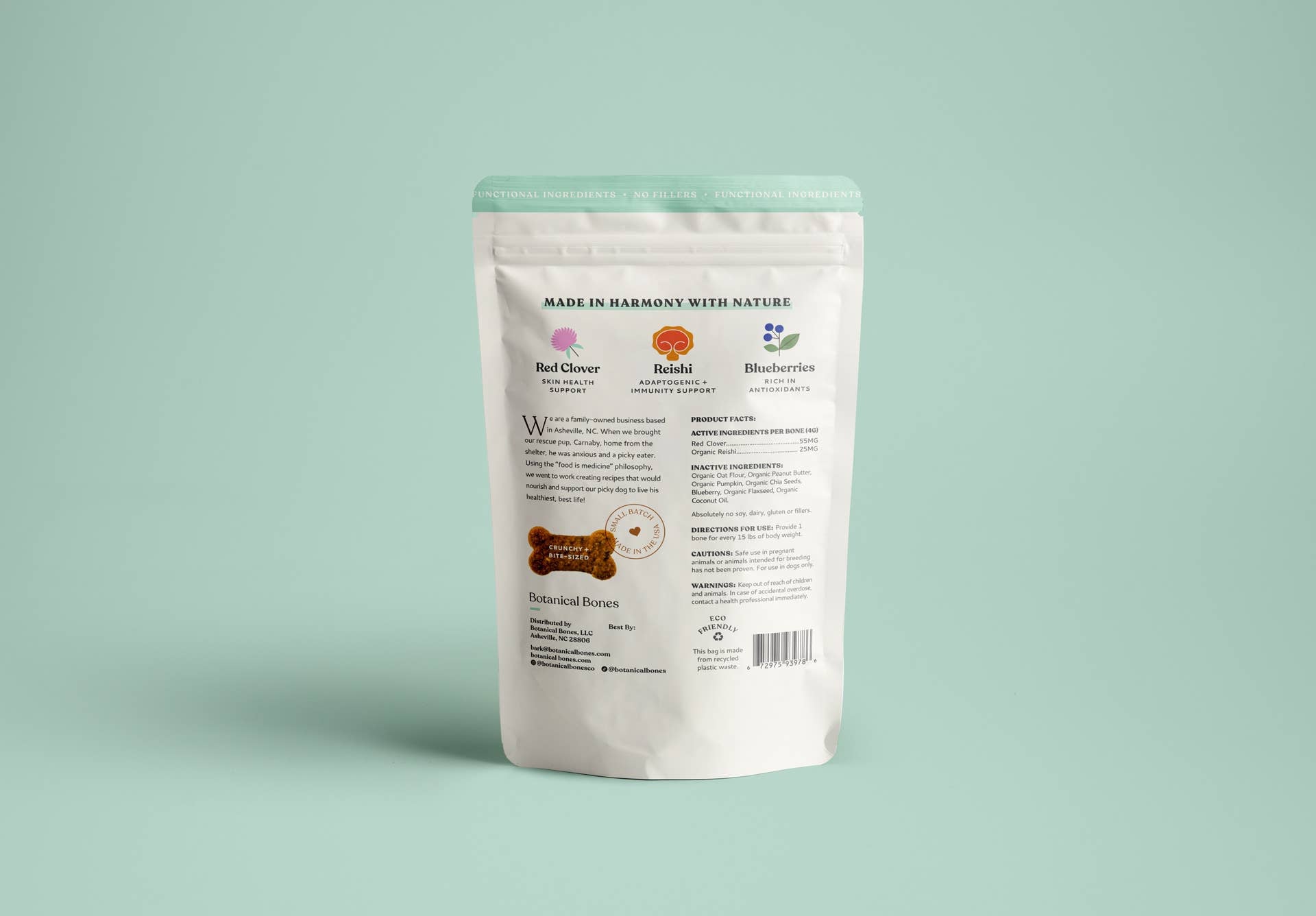 Botanical Bones - Flower Power Cookies - All Natural, Organic Dog Treats 5oz