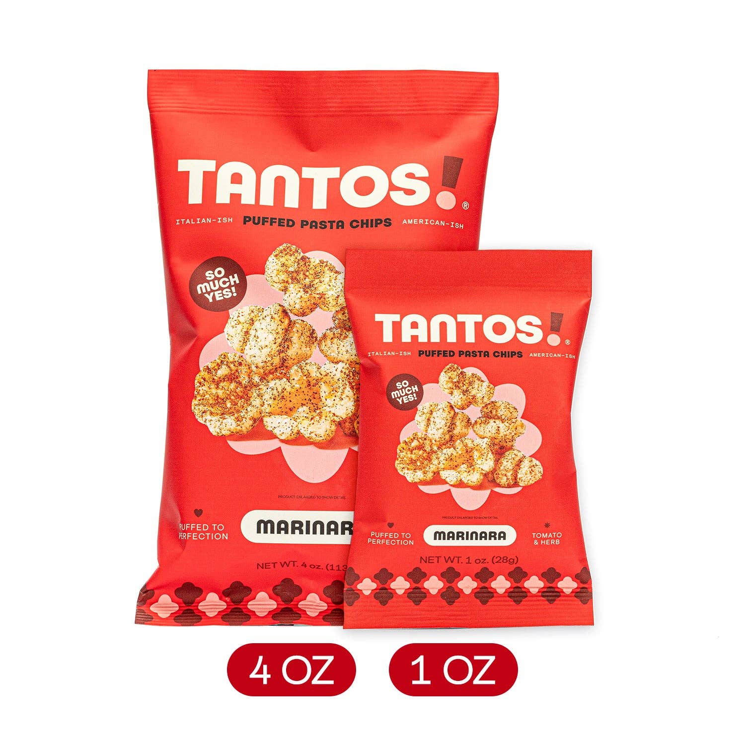 Tantos Puffed Pasta Crisps - Marinara - 1oz