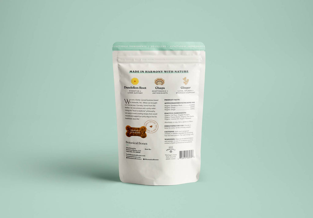 Botanical Bones Inner Glow Cookies - All Natural, Organic Dog Treats 5oz